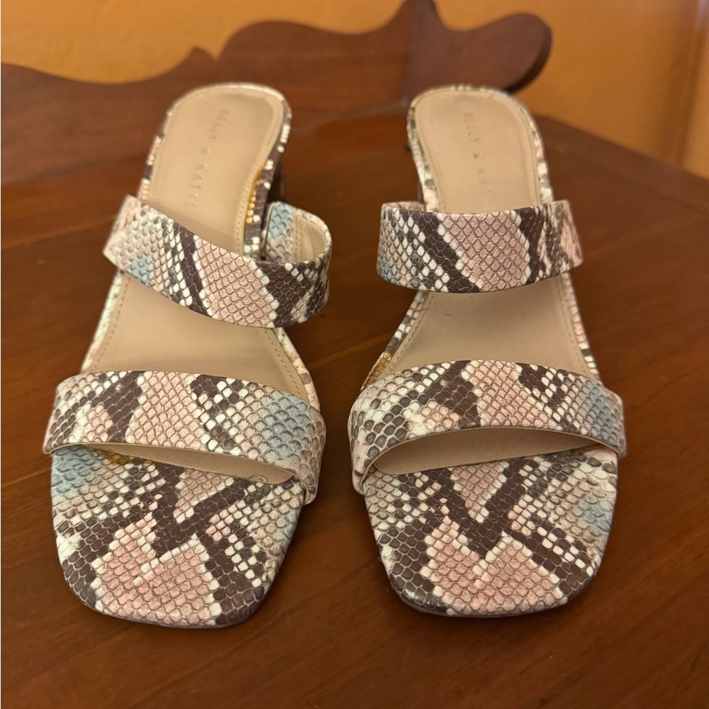 Kelly and Katie Multicolor Snakeskin Heels